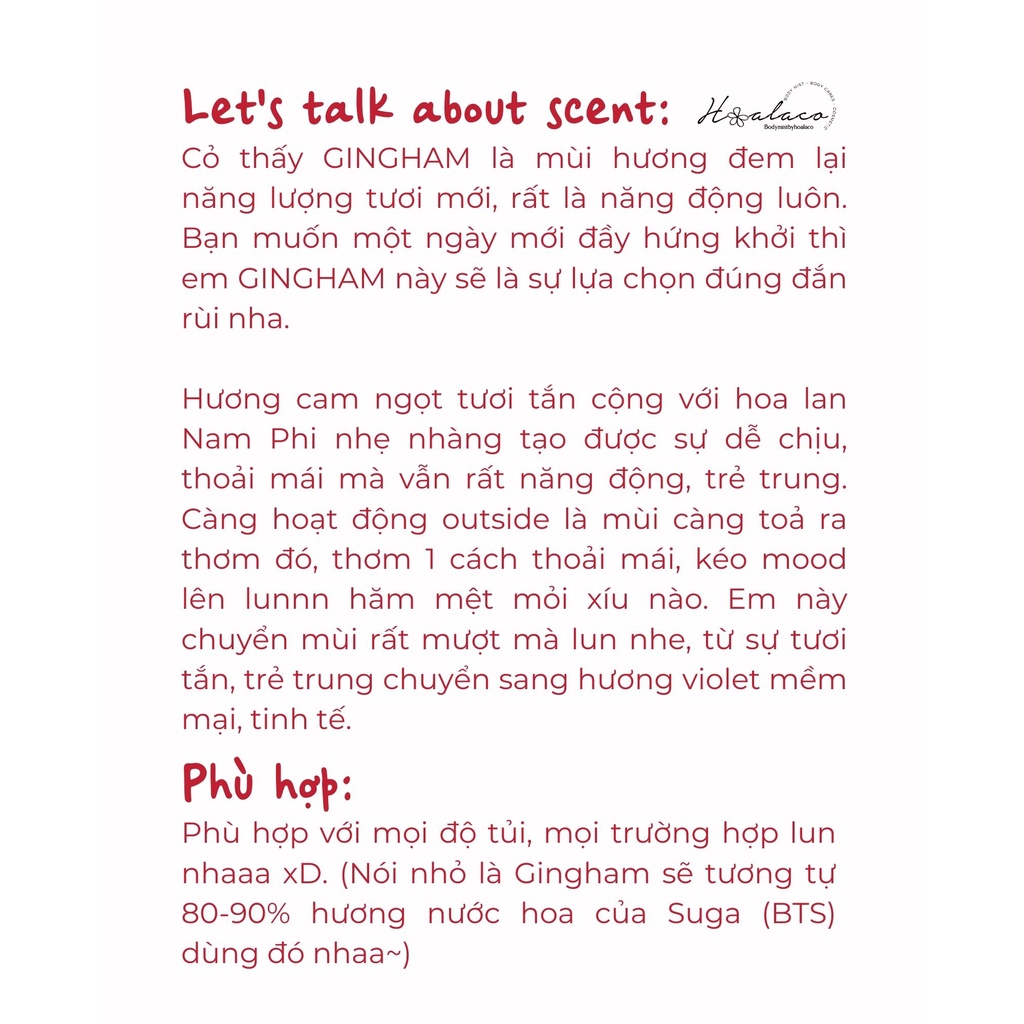 BODY MIST Xịt thơm toàn thân GINGHAM Bath body works