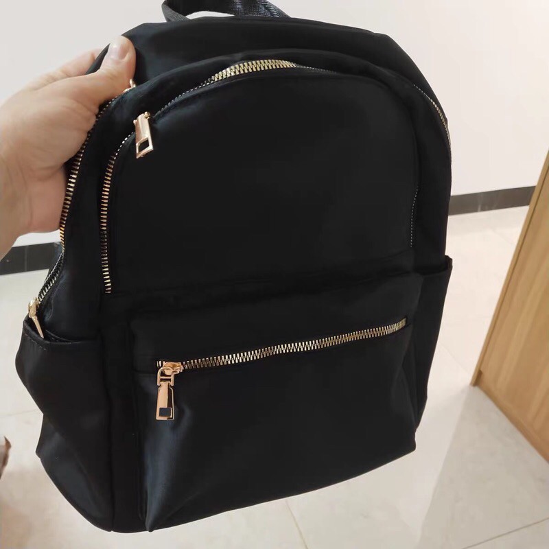 BL40 BALO TRƠN CAO CẤP CHỐNG NƯỚC HAI MÀU ĐỎ ĐEN - BALO THỜI TRANG HỌC SINH - BALO NAM NỮ