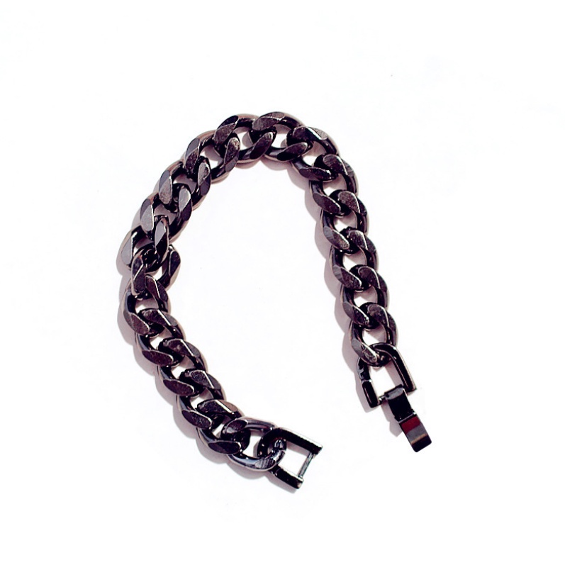 Vòng đeo tay bằng thép titan phong cách hip hop đường phố thời trang cho nam và nữ
