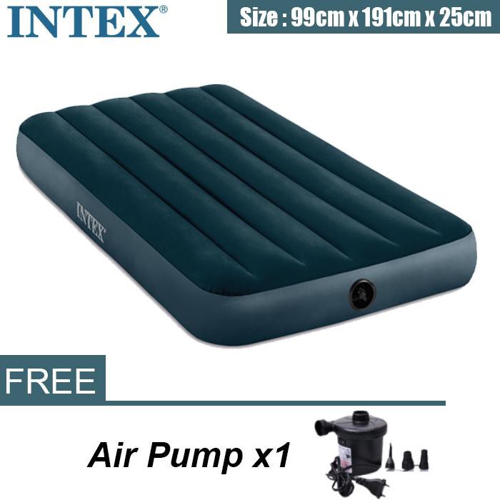 Đệm hơi đơn công nghệ mới 99cmx191x25cm 64757, Bơm điện , bơm tay , bộ vá ,gối hơi