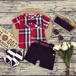 Set BBR bé trai kèm dây lưng