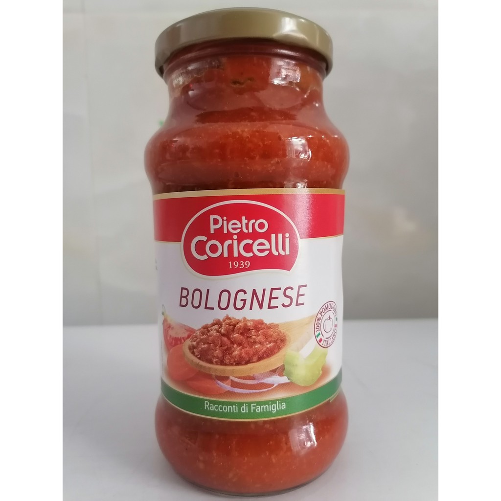 [350g - Bolognese] Xốt cà chua thịt bò [Italia] PIETRO CORICELLI Spaghetti Sauce (nhn-hk)