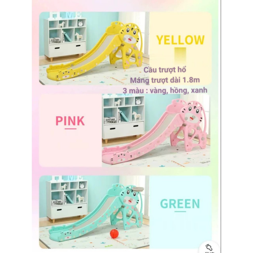 Cầu Trượt Xích Đu Nhựa Nguyên Sinh Không Mùi