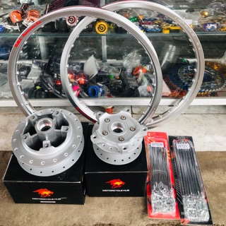 Combo bánh căm cho exciter150 niềng nhôm bạc giá rẻ