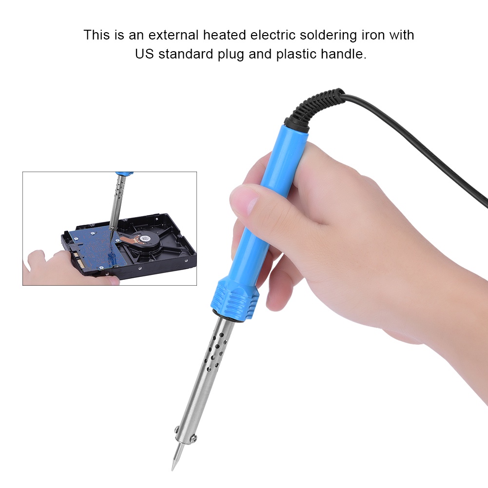 Hàng Sẵn Mỏ hàn thiếc 30-60W gia nhiệt nhanh chóng 110V hàn điện nóng bên ngoài US Plug【Carbon070】