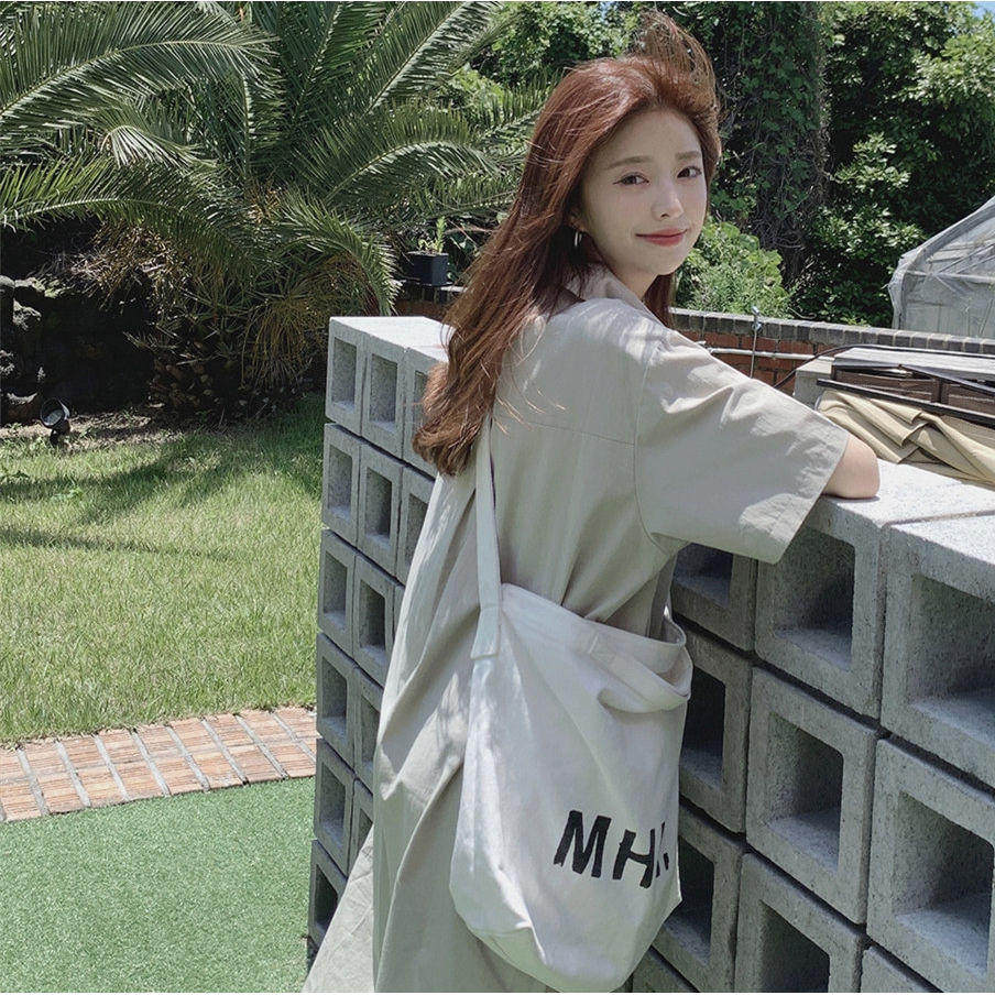 Đầm Midi 34892 Ngắn Tay Cổ Chữ V Trơn Màu Xinh Xắn