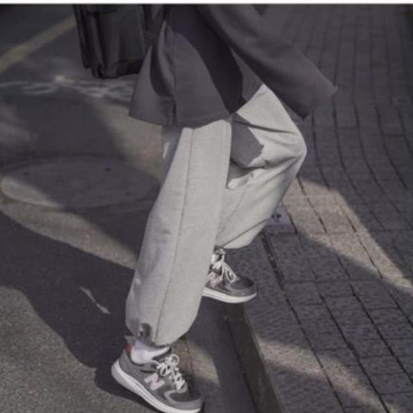Quần nỉ ống BOOM Unisex - Jogger thun trơn cạp chun dáng rộng PT3, mặc ở nhà đi ngủ ulzzang HOT