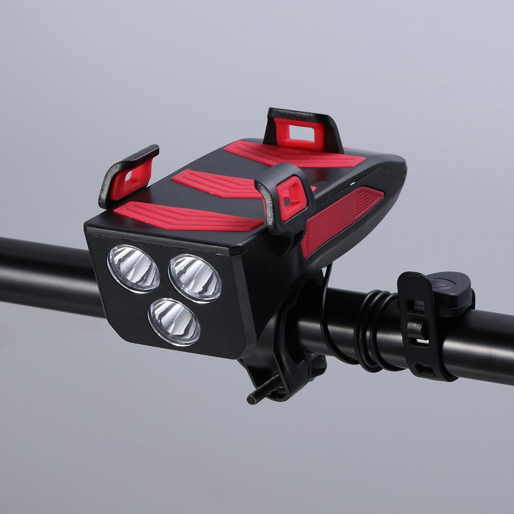 Giá Đỡ Điện Thoại Kiêm Còi Xe Đạp Đa Năng 4 Trong 1 Heceh