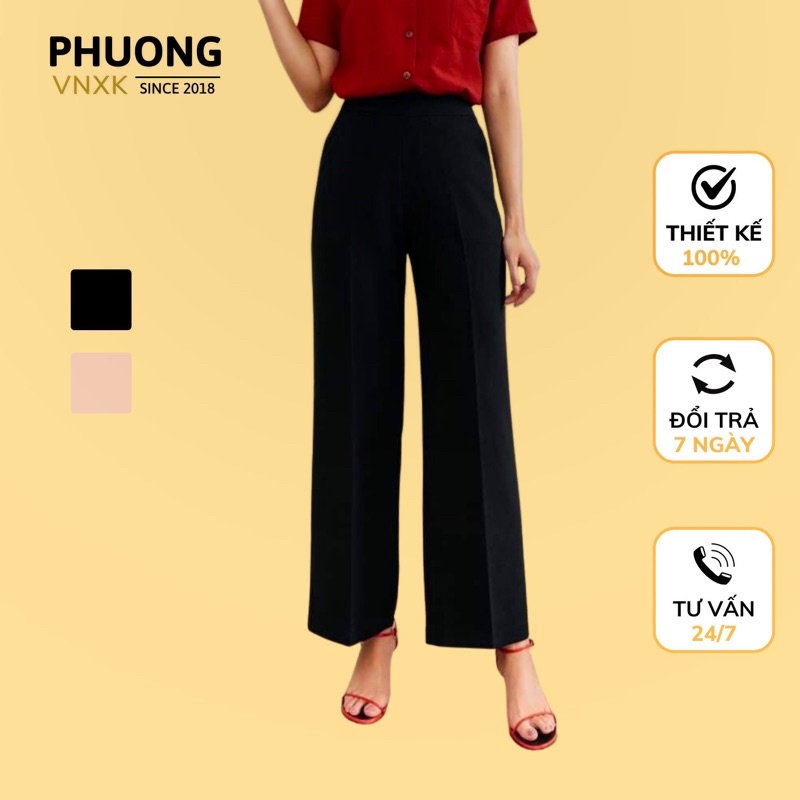 Quần culottes ống suông  siêu hách chân  màu đen và be hàng loại 1