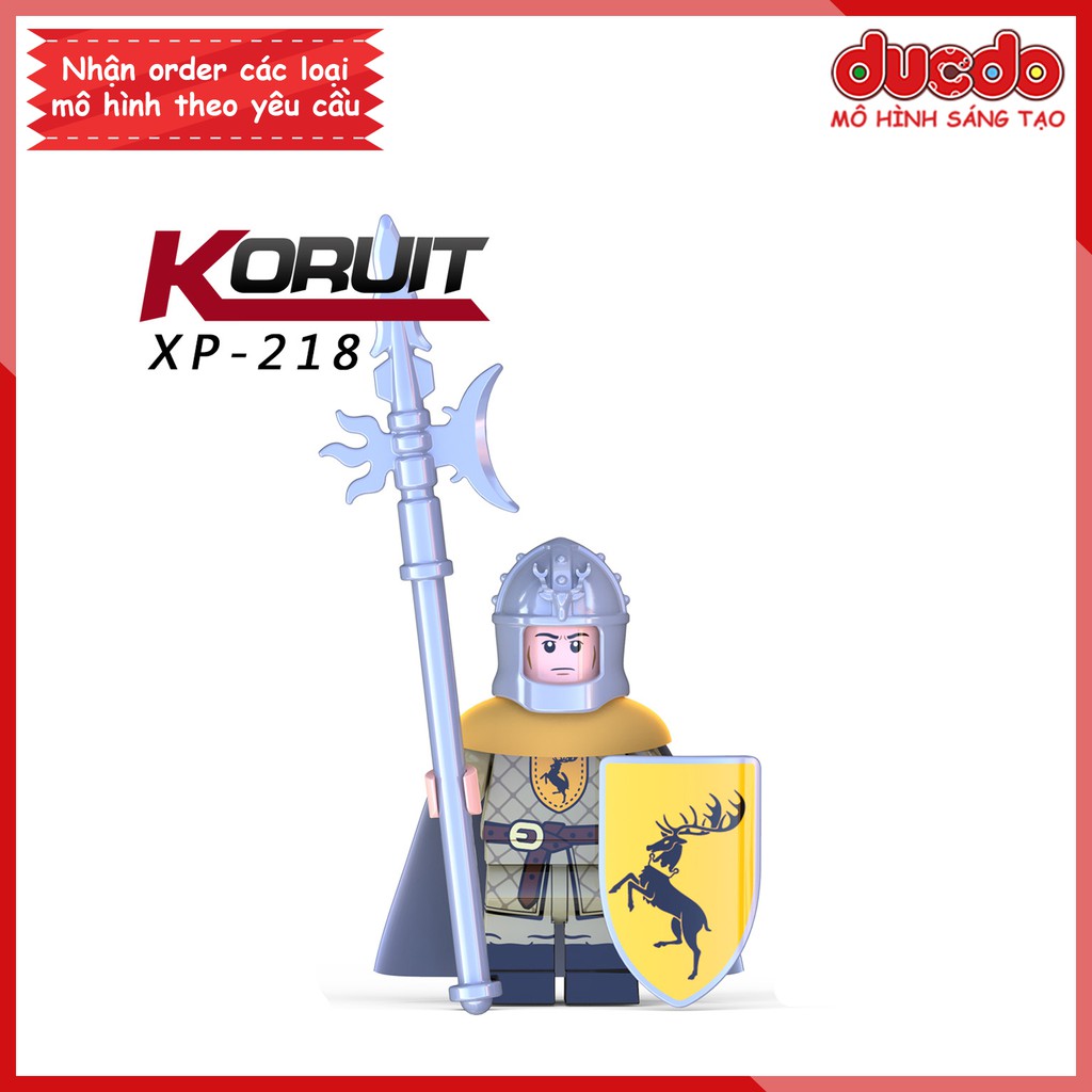 Minifigures lính trung cổ Trò chơi vương quyền - Đồ chơi Lắp ghép Xếp hình Mini Game of Thrones Koruit Mô hình KT1029