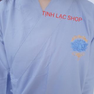 Áo tràng thêu đi chùa