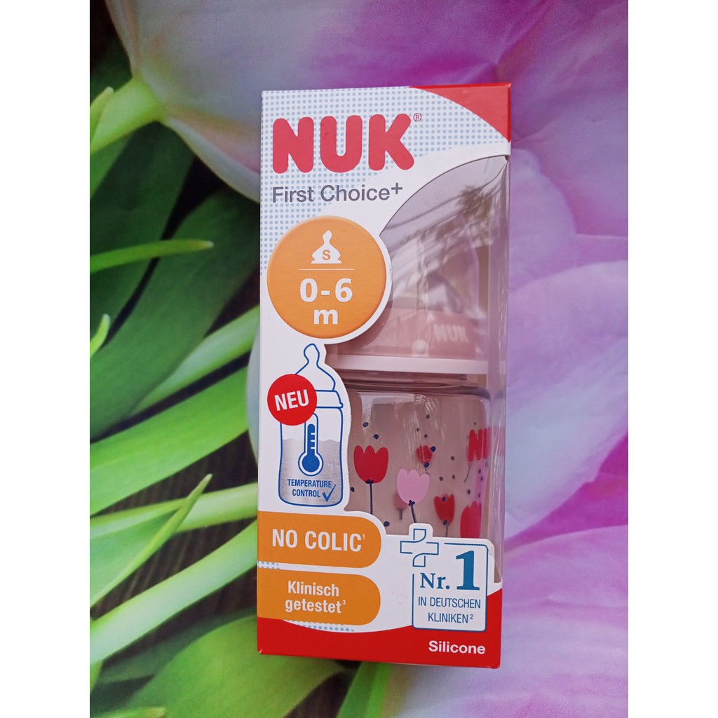 Bình sữa Nuk nhựa cổ rộng 150ml/300ml-  Đức