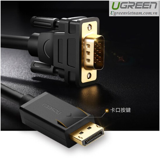 Cáp Displayport to VGA dài 1,5M chính hãng Ugreen 10247 Cao cấp