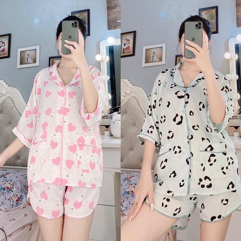 Bộ Cánh Dơi Pizama Vải Cao Cấp Hoạ Tiết Mới