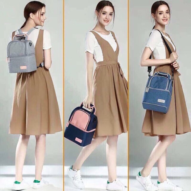 Balo bỉm sữa giữ nhiệt Vcool