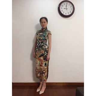 Sườn xám cách tân dáng dài (oder ) ms97