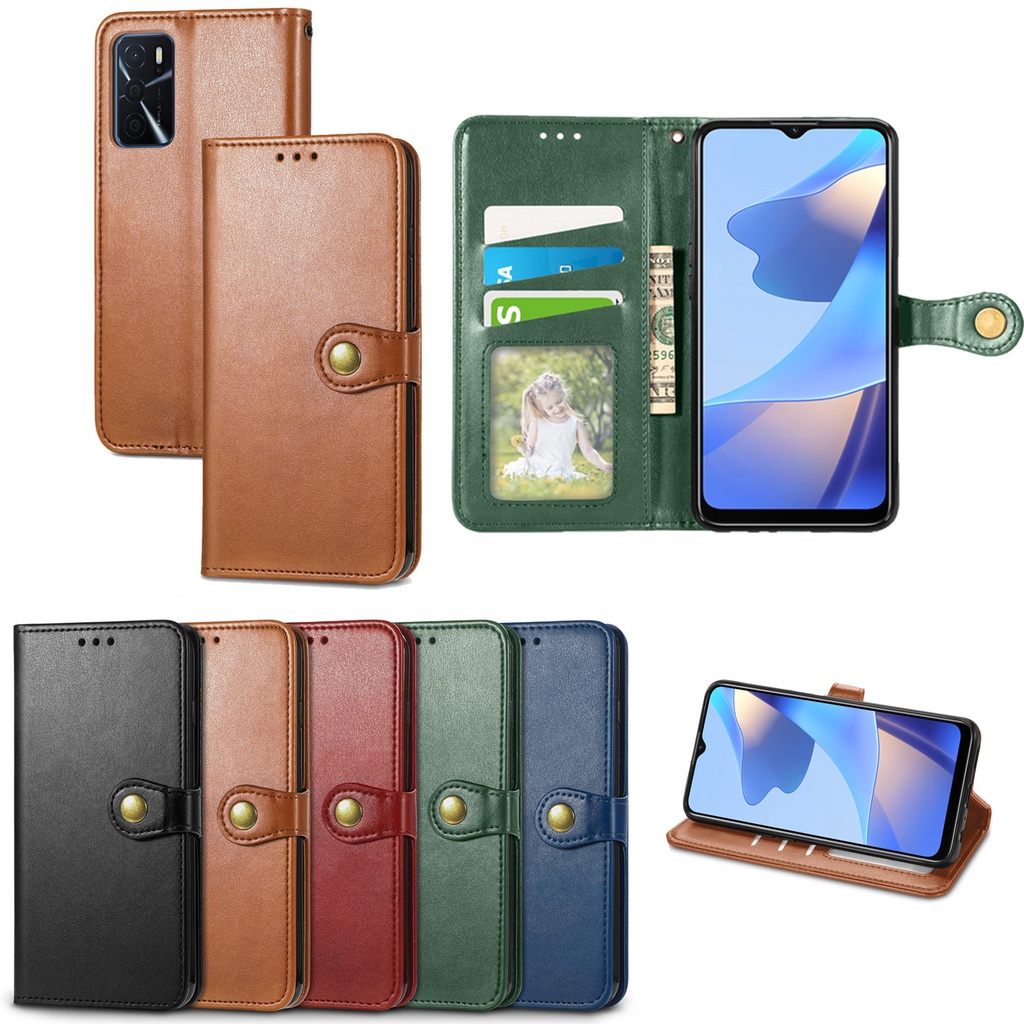 Ốp Điện Thoại Da PU Sang Trọng Có Ngăn Đựng Thẻ Cho Oppo A16 A16K A16s A54S A 16 54 S K OppoA16 OppoA16K OppoA16s OppoA54s