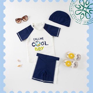[Giảm giá thần tốc] Set đồ bơi kèm mũ CALL ME COOL BOY cực ngầu mẫu mới 2021