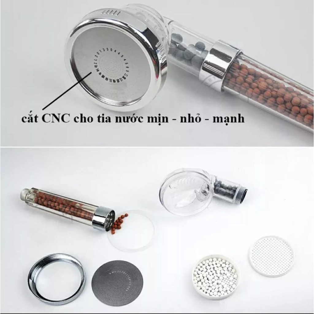 [FREESHIP] Vòi sen tăng áp, sen tắm cao cấp lọc nước công nghệ Nano tăng áp ( Full bộ và đầu vòi sen)