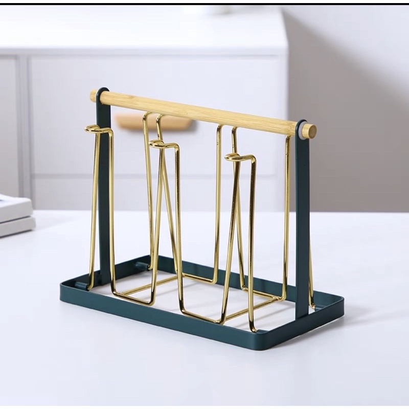 Úp ly, úp cốc tay cầm gỗ tre cao cấp phong cách Bắc Âu mẫu mới 2021