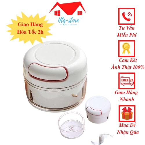 Máy xay tỏi ớt cầm tay Mini Food Chopper có dây kéo tiện dụng