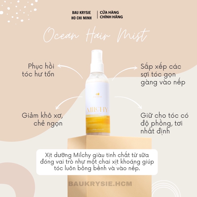 MILCHY Hair Mist - Xịt Dưỡng Tóc Váng Sữa