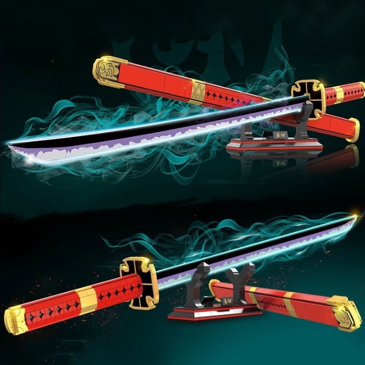 Đồ Chơi Lắp Ráp  Mô Hình Quỷ Kiếm Dạ Quang Phát Sáng Sandai Kitetsu của Zoro Trong One Piece Đảo Hải Tặc.