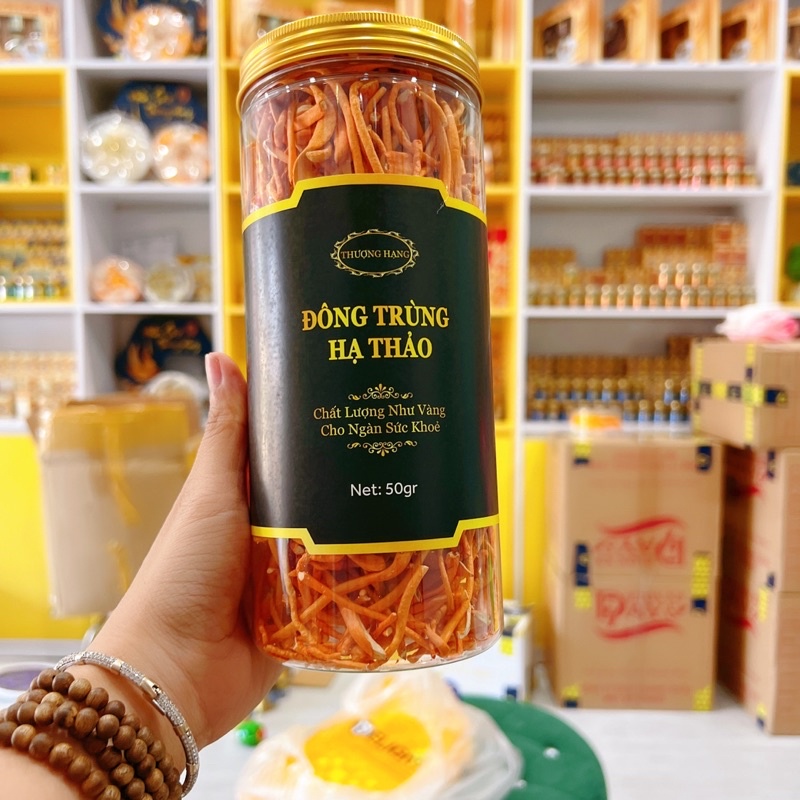Đông trùng hạ thảo sấy loại cao cấp, nấm mập dài, không gãy vụn, hủ 50gr