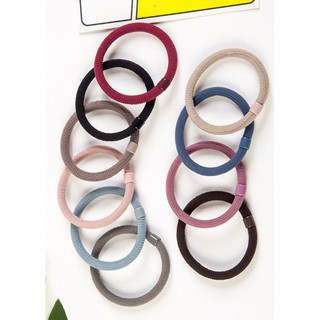 Sỉ 10 buộc tóc trơn đen đơn giản  27k