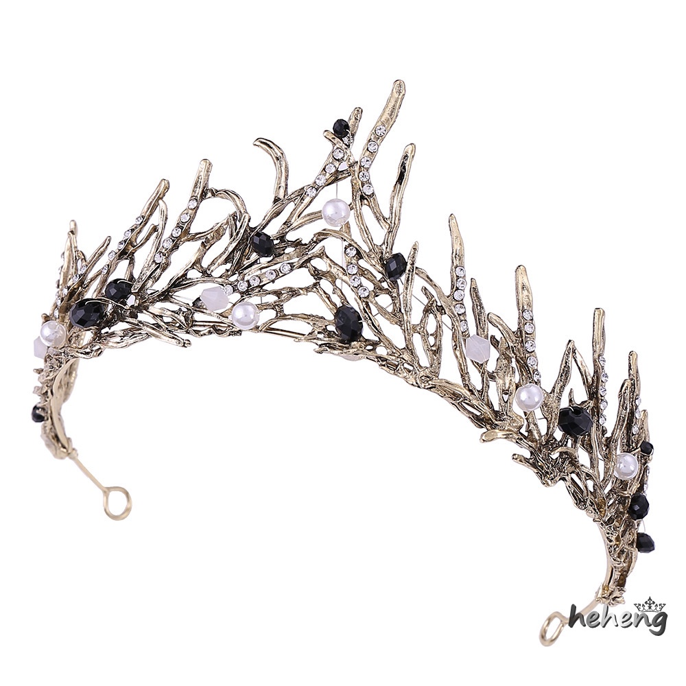 Vương Miện Đính Ngọc Trai Handmade Phong Cách Châu Âu Cho Nữ