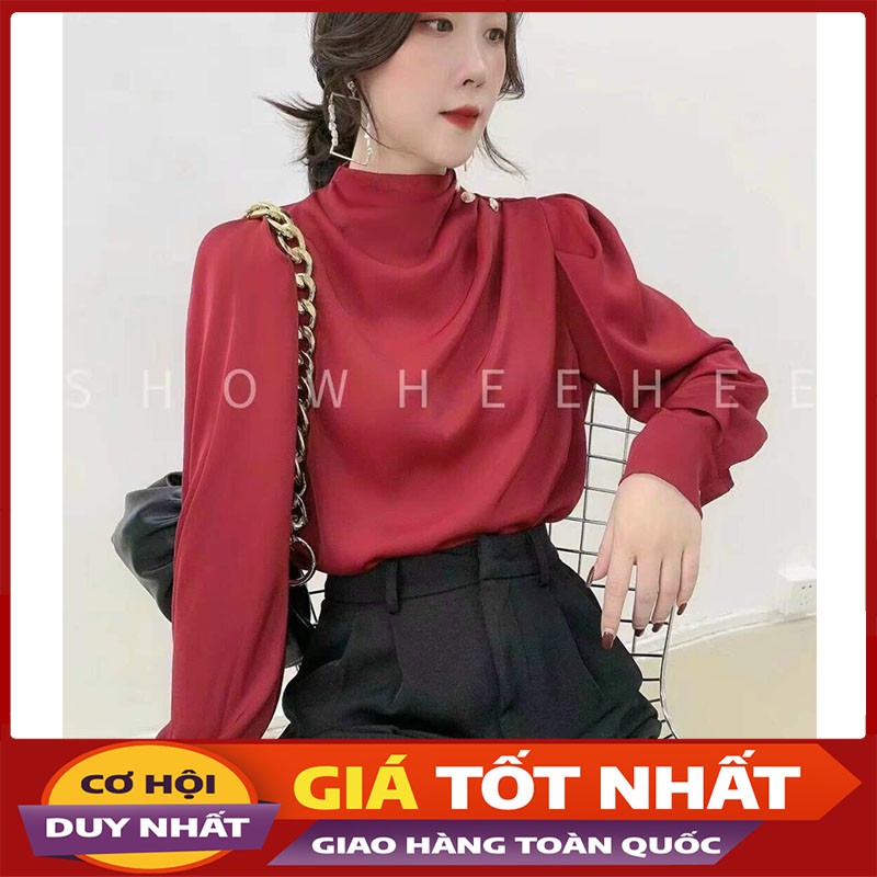 Áo Sơ Mi Nữ Lụa Quảng Châu Khuy Vai Hàng Cao Cấp M010-Violet