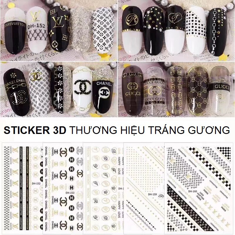 Sticker 3D - Hình dán móng tay thương hiệu