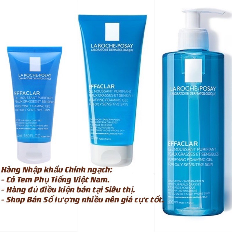 [CHÍNH HÃNG] Sữa Rửa Mặt Cho Da Dầu - Hỗn Hợp - Da Mụn LarochePosay Effaclar