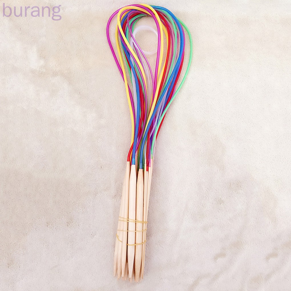 18Pcs Sewing Needles Multicolor Tube Bamboo Circular Crochet Knitting Needles Set Sewing Tools Sweater Hat Crochet Hooks Kit