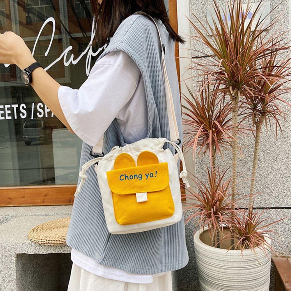 KENT1 Túi Tote Dây Rút Đeo Vai Dễ Thương Cho Nữ