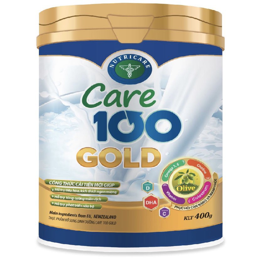 Sữa bột Nutricare Care 100 Gold cho trẻ biếng ăn suy dinh dưỡng (400g)