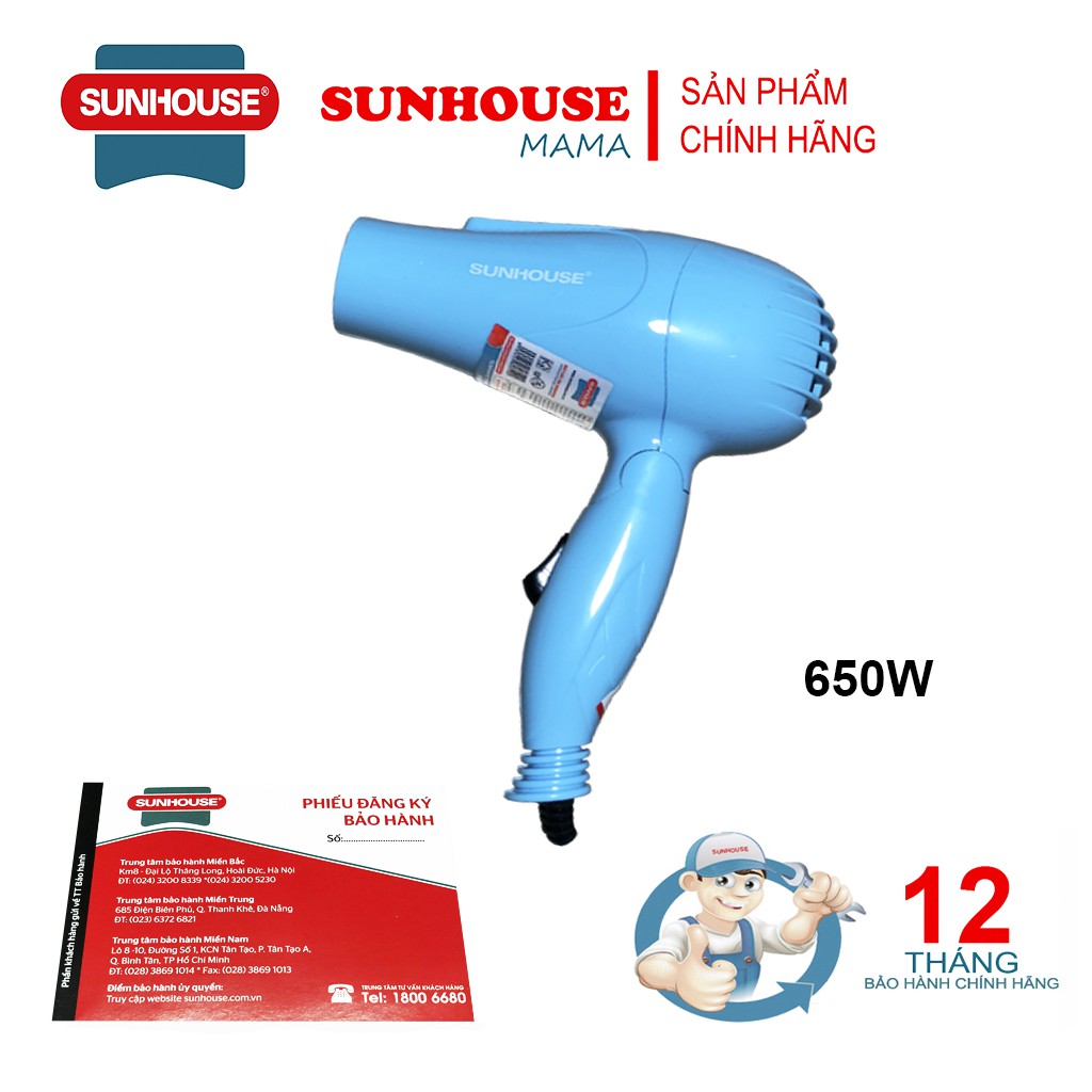 Máy sấy tóc Sunhouse SHD2305 - Chính hãng bảo hành 12 tháng