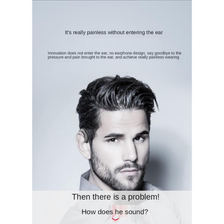 Tai nghe bluetooth Thế Hệ Mới 2021 - Thiết Kế Móc Vành Tai - Đi Xe Máy - Tránh Giảm Đau Tai - Trẻ Trung Năng Động