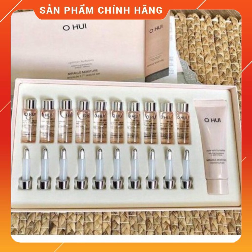 Set 9 ống huyết thanh 777 siêu dưỡng trắng và căng bóng da - Miracle Moisture Ampoule 777 Special Set