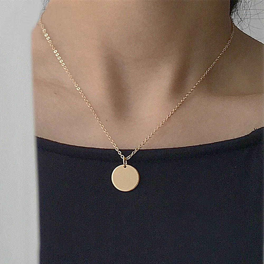 Dây Chuyền Mặt Hình Đồng Xu Tròn Thời Trang