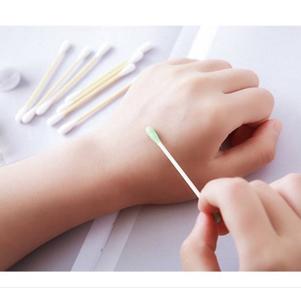 Tăm bông ngoáy tai Ebelin Đức bông ráy tai 100% tinh khiết hộp 300 que - Hàng nội địa Đức