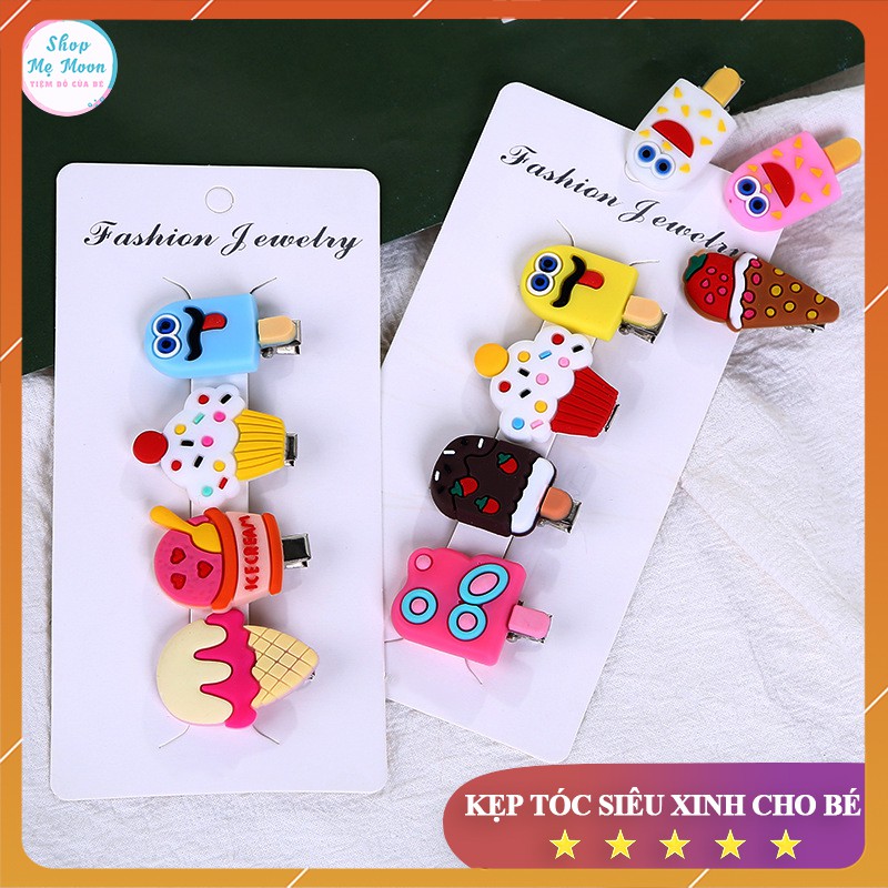 Set Kẹp Tóc Dễ Thương Thời Trang Dành Cho Bé Gái