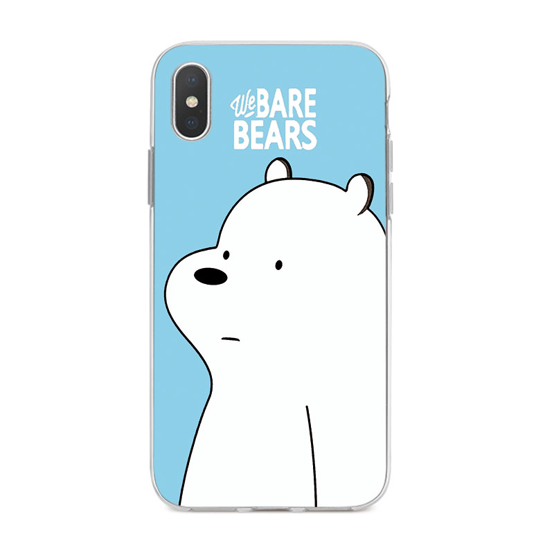 Ốp điện thoại silicon TPU dẻo họa tiết 3 chú gấu dễ thương cho iPhone X 6 6s 6Plus 6s Plus 7 7Plus 8 8Plus 5 5s SE