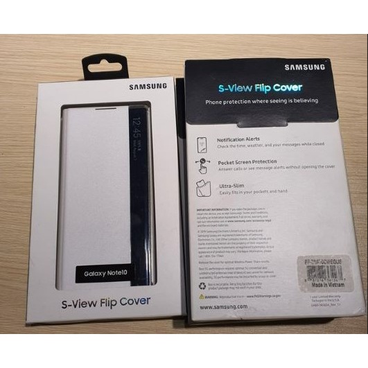 Bao da Clear View Samsung Note10 +Plus, Note 10 Chính hãng Samsung - New 100% - 2 màu Đen Trắng