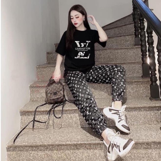 Bộ Thể Thao Nữ - Đồ Bộ Thun Nữ Form Rộng Chất Thun Cotton Họa Tiết Nhiều Màu Đủ Size M,L,XL,XXL.