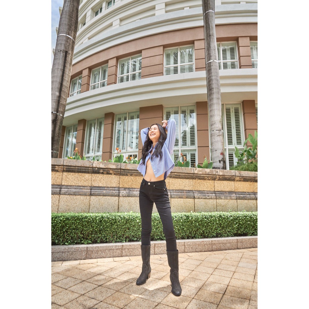 TheBlueTshirt - Quần jeans Skinny Nữ Màu Đen  - Black Skinny Jeans