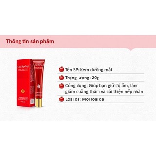 Kem mắt dưỡng ẩm giảm thâm quần mắt lựu đỏ one spring