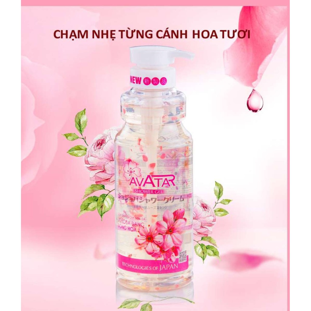 [Mã FMCGM50 - 8% đơn 250K] SỮA TẮM NHẬT CAO CẤP THƠM MỊN DA JOJOBA 900 ML BÔNG HOA AVATAR SHOWER GEL | BigBuy360 - bigbuy360.vn