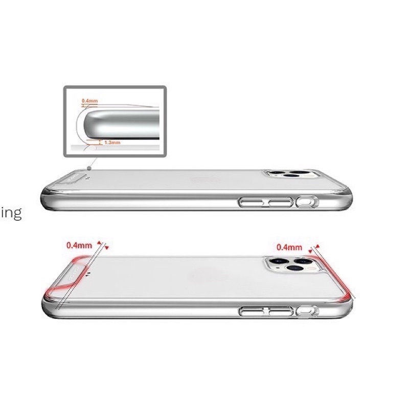 Ốp lưng iphone trong suốt viền dẻo chính hãng SPACEkhông ố màu