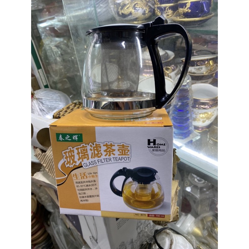 bình lọc trà thủy tinh 700ml